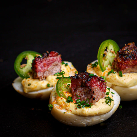 Brisket Jalepeño Deviled Eggs