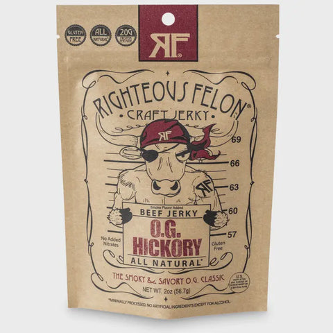 Righteous Felon OG Hickory Beef Jerky 2oz